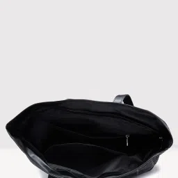 Caprese Poly Canvas Black Women Tote Bag image 5