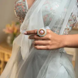 Shaya Genda Phool 18k Gold-Plated Brass Ring-image-20