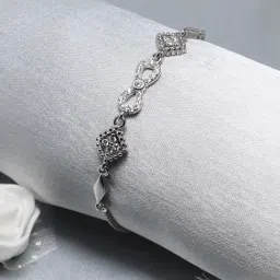 GIVA 92.5 Sterling Silver Infinity Bracelet for Women-picture-31