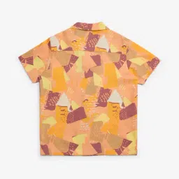 HOP Kids by Westside Orange Abstract Patterned Shirt image 3