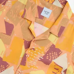 HOP Kids by Westside Orange Abstract Patterned Shirt image 4
