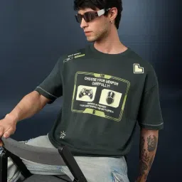 The Souled Store Battle mode Oversized T-Shirt-image-0