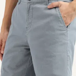 United Colors Of Benetton Blue Cotton Blend Slim Fit Shorts image 5