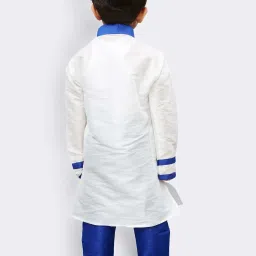 VASTRAMAY Boys White KurtaSets image 5
