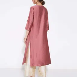 Rangmanch By Pantaloons Dusty Rose Regular Fit Embellished Kurta image 2