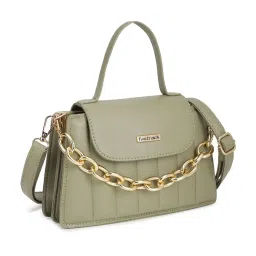 Fastrack Olive Quilted Medium Satchel Handbag image 5