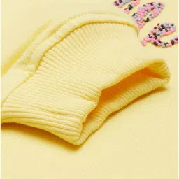 Allen Solly Girls Yellow Embellished Full Sleeves Sweatshirt image 5