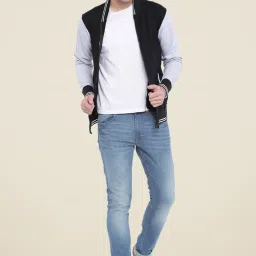 Campus Sutra Black Solid Sweatshirt image 1