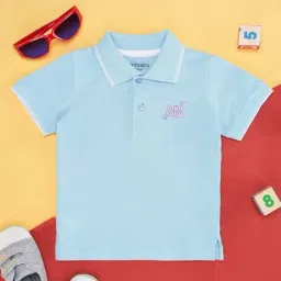Pantaloons Baby Blue Cotton Printed Polo T-Shirt-picture-10