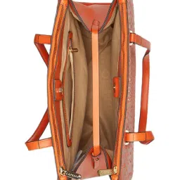 Caprese Intense Rust Britney Animal Effect Extra Large Leather Tote image 5