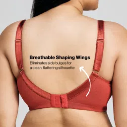 Nykd By Nykaa Ultimate No Bulge, Shape & Support Non Padded Non Wired Lace Bra NYB033 Red image 5