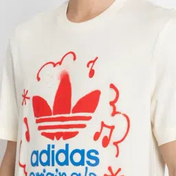 Adidas Originals White Regular Fit Printed T-Shirt image 4