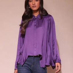 Label Ritu Kumar Purple Relaxed Fit Shirt-picture-17