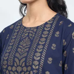 Rangmanch By Pantaloons Blue Regular Fit Printed Kurta image 5