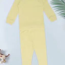Pantaloons Baby Girls Wax Yellow Textured Thermal Set-image-58
