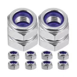 GENERIC 8 mm Hex Lock Nuts Stainless Steel Nylon Collar (Pack of 25 Pcs) image 5