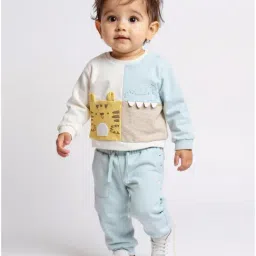 HOP Baby by Westside Multicolour Animal Cotton T-Shirt and Joggers Set-picture-13