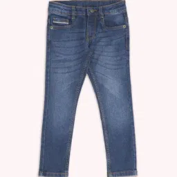 Pantaloons Junior Blue Cotton Tapered Fit Jeans-picture-21