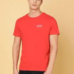 Wrangler Red Regular Fit Printed Crew T-Shirt-picture-10