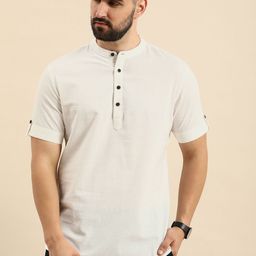 Anouk Men Solid Mandarin Collar Kurta-picture-33