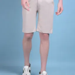 Crimsoune Club Khaki Cotton Slim Fit Shorts-picture-31