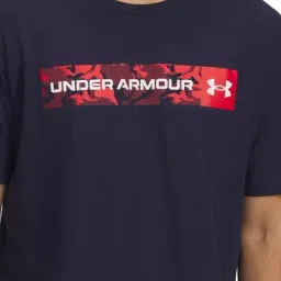 Under Armour Navy Regular Fit Printed Sports T-Shirt image 3