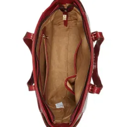 Caprese Cherry Lacquer Macie Animal Effect Medium Leather Tote image 5