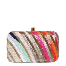 NR by Nidhi Rathi Multicolor Fabric Minaudiere Clutch-picture-44