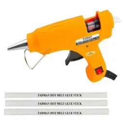 Fadman 20 W Standard Temperature Hot Melt Mini Glue Gun with 3 Stick Yellow 7 mm Stick Dia., yllow20wttmini3s-picture-37