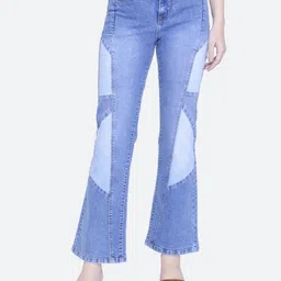 FCK-3 Women Wide Leg High-Rise Light Fade Stretchable Jeans-picture-23