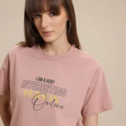 The Roadster Life Co. Typography Printed Longline T-shirt-image-68