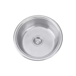 Nirali BG Kitchen Sink D'signo Series 455 mm (18 inch) Satin Finish Stainless Steel, Rois Round-picture-32