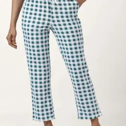 Dreamz by Pantaloons Teal Blue Cotton Chequered Pyjamas-picture-23