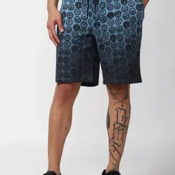 Forever21 Navy Cotton Regular Fit Printed Shorts-image-47