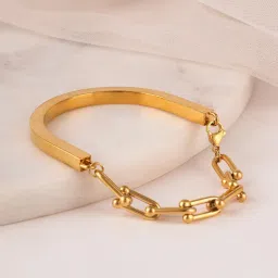 Palmonas Half Link and Solid Bracelet for Women-picture-17