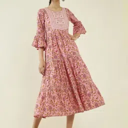 Soch Pink Printed A-Line Dress-picture-39