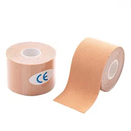 Lnrueg Breast Lift Tape Waterproof 2 Rolls Cuttable Adhesive Soft Sticky Strapless Spandex Cotton Chest Tape 1 image 3
