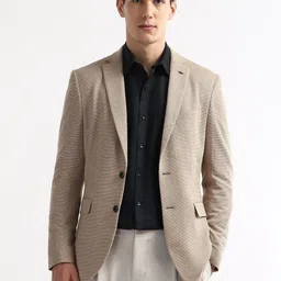 Arrow Self Design Single Breasted Slim-Fit Blazer-picture-35