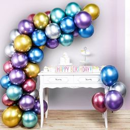 Bubble Trouble Multicolor Chrome Balloons Combo - Pack of 30-picture-40