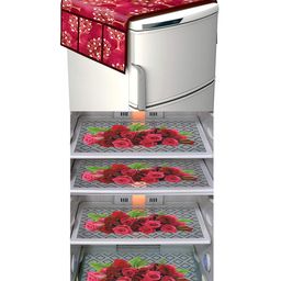 Dakshya Industries Fridge Top Cover and Fridge Mat Combo Set of 5-picture-18