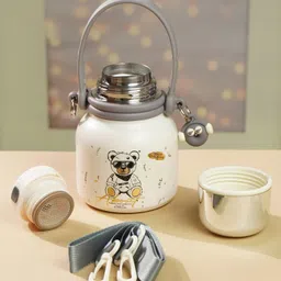 Little Surprise Box Ted Printed Insulated Stainless Steel Thermos Bottle White - 600 ml image 2