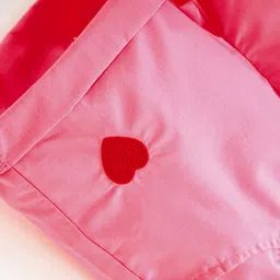 Kookie Kids Shorts With Heart Patch - Pink image 3