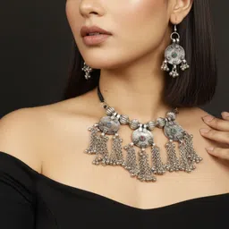 VIVAZS Silver Plated Jewellery Set-image-26