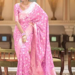 KALINI Woven Design Zari Art Silk Handloom Banarasi Saree image 5