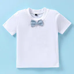 Robo Fry Lycra KnitSolid Colour T-Shirt Trouser Set with Attached Bow Hat & Blazer - Pink image 4