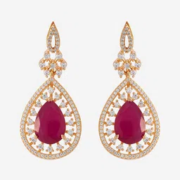 Kushal's Fashion Jewellery Gold-Plated CZ Stone Studded Jewellery Set image 4