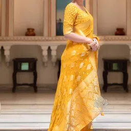 AXI COUTURE Woven Design Zari Art Silk Handloom Saree image 2