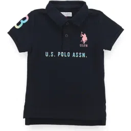 U.S. Polo Assn. Kids Navy Embroidered Polo T-Shirt-image-2