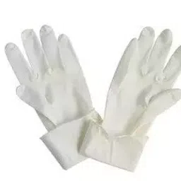 Surgilatex Examination Hand Gloves Powdered Non-Sterile Rubber Latex White Size S (Pack of 50 Pair) image 1