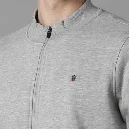 Louis Philippe Grey Cotton Regular Fit Sweatshirt image 4